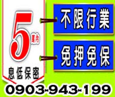 5萬內息低保密,不限行業免押免保 速交貸 5197tw.com 小額借錢借貸平台
