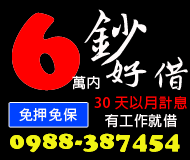 6萬內免押免保鈔好借